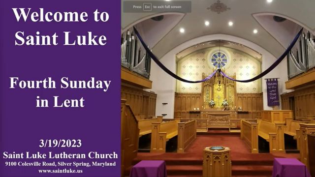 Saint Luke Worship- The Fourth Sunday in Lent- 3.5.23 - 8:45