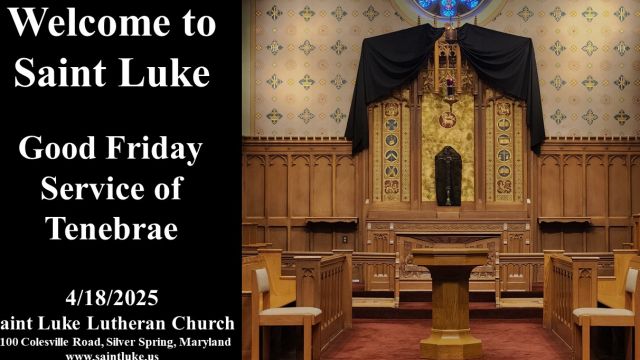 Good Friday - Service of Tenebrae - 4.18.25 - 700