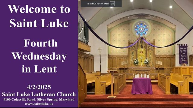 Fourth Wednesday in Lent - 4.2.25