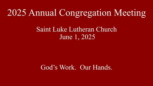 Saint Luke Annual Meeting - 6.1.25