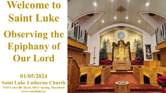 Saint Luke -Observing the Epiphany of Our Lord - 01.05.25 | 11:15