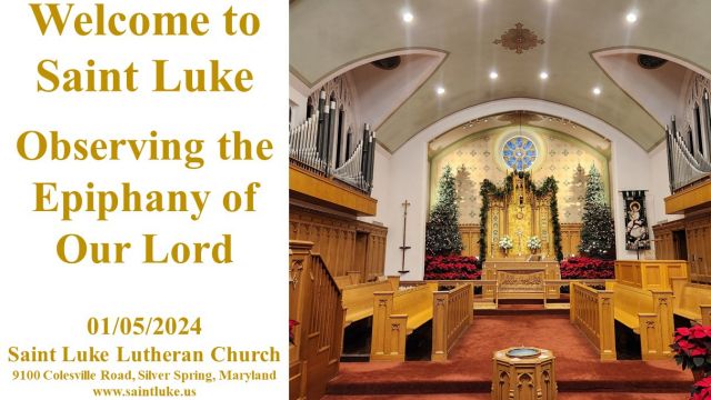 Saint Luke - Observing the Epiphany of Our Lord - 01.05 - 8:45