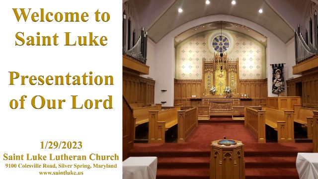 Saint Luke Worship- Presentation of Our Lord- 1.29.23 | 11:15