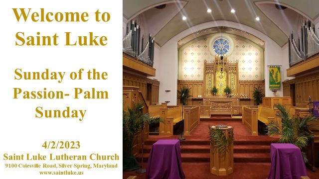 Sunday of the Passion- Palm Sunday- 4.2.23 | 8:45