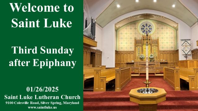 Third Sunday after Epiphany - 01.26.25 | 8:45