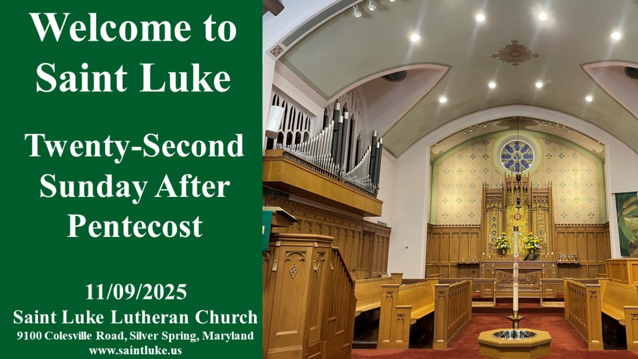 Saint Luke Worship - 22nd Sunday after Pentecost - 11.9.25 | 8:45