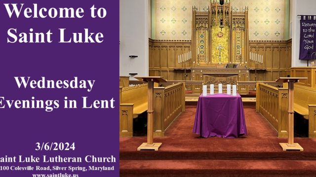 Wednesday Evenings in Lent - 3.5.24 | 7:00