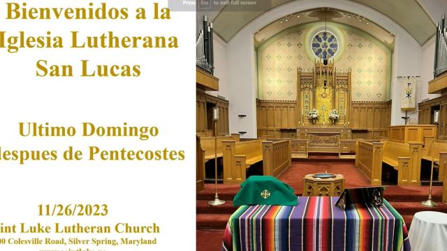 Ultimo Domingo Despues de Pentecostes- 11.26.23 | 5:00