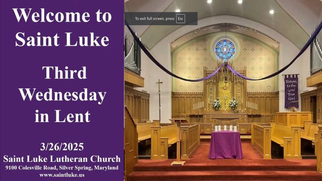 Third Wednesday in Lent - 3.26.25